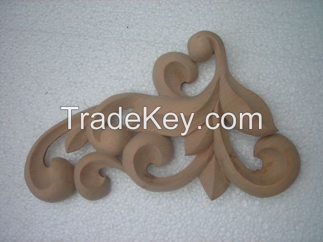 Wooden carved decoration for furniture (handmade)