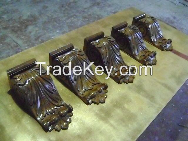 Wooden carved decoration for furniture (handmade)