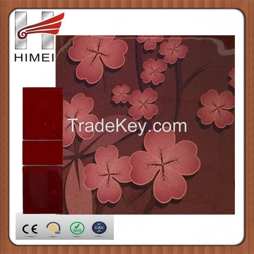 Flower film coated metal laminated steel sheet for refrigerator