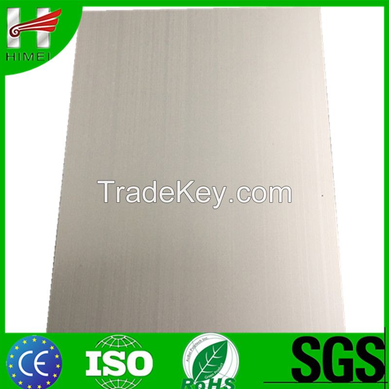 Hairline finish film laminated steel sheets