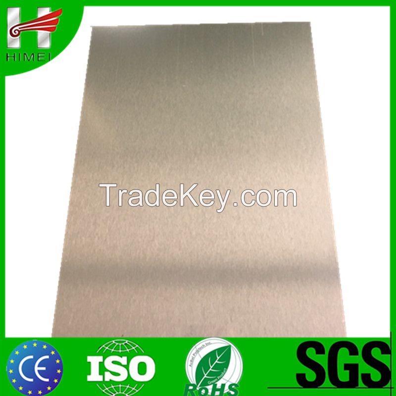 Hairline finish film laminated steel sheets