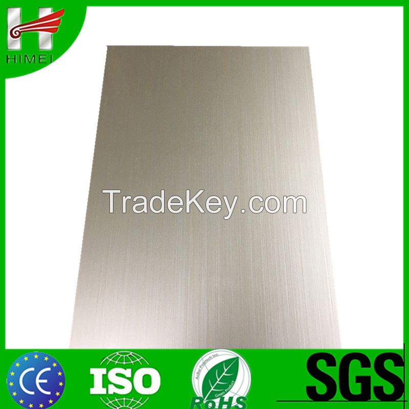 Hairline finish film laminated steel sheets