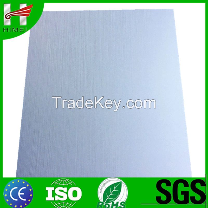 Hairline finish film laminated steel sheets