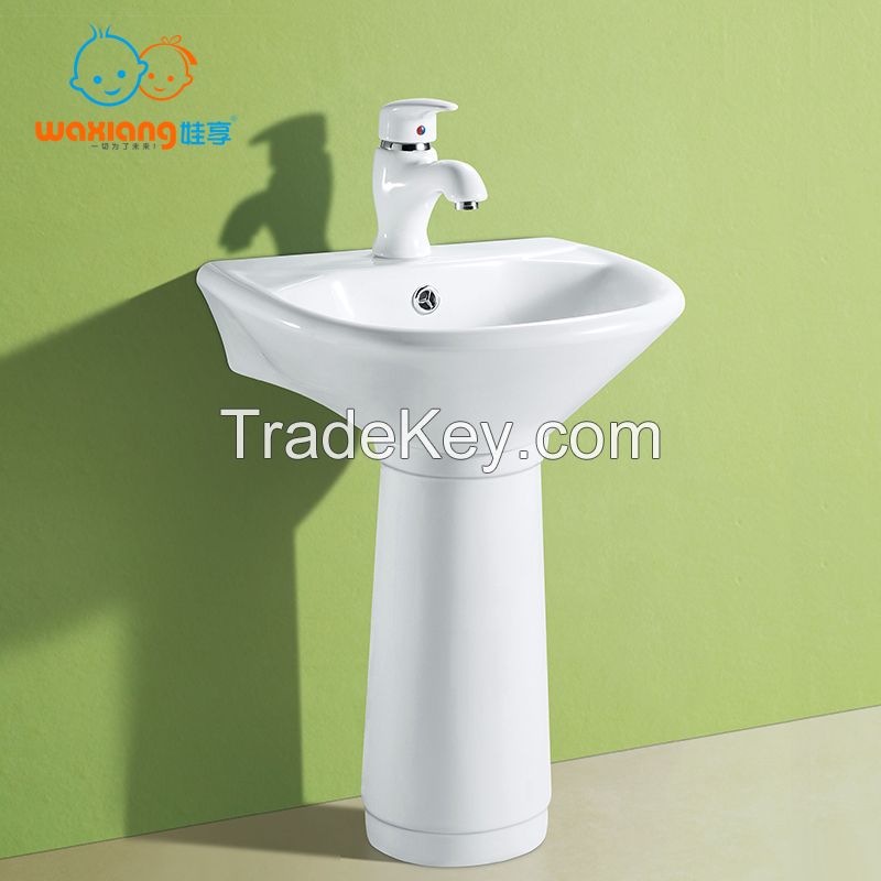 [Waxiang cerimacs WB-2100]Child China White Mini Porcelain Pedestal Sink Toddler