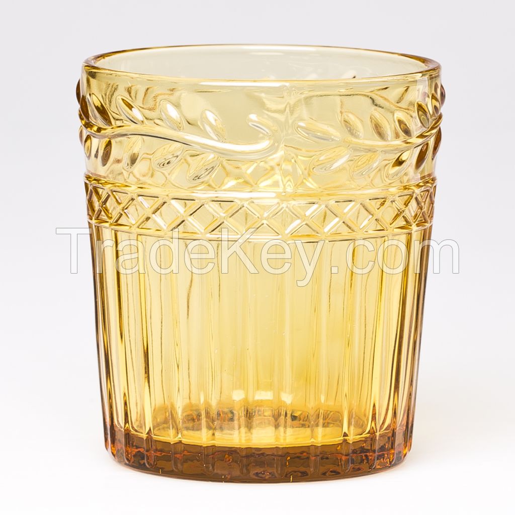 High quality cheap glass cup cheap drinkware colorful tumbler