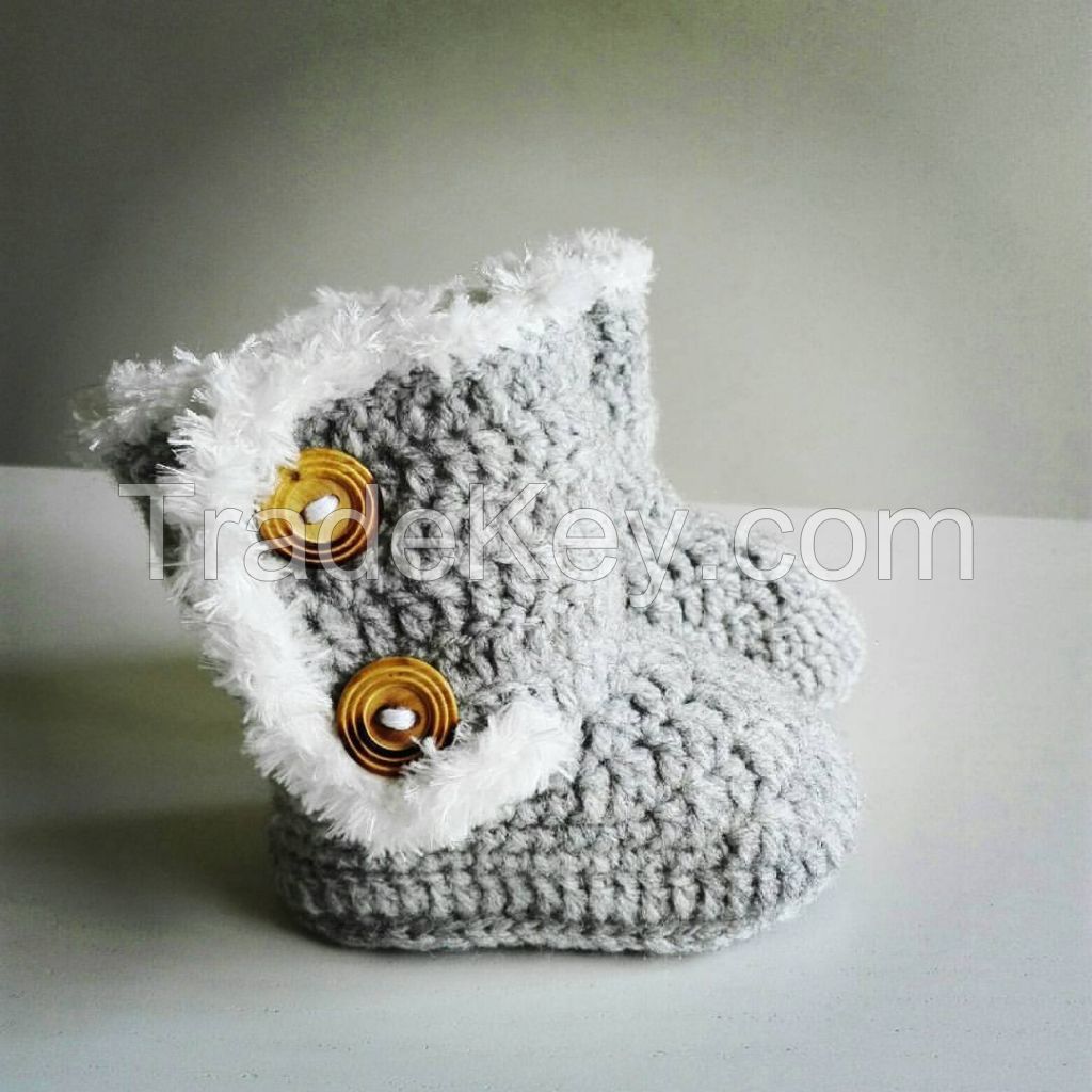 Crochet baby booties