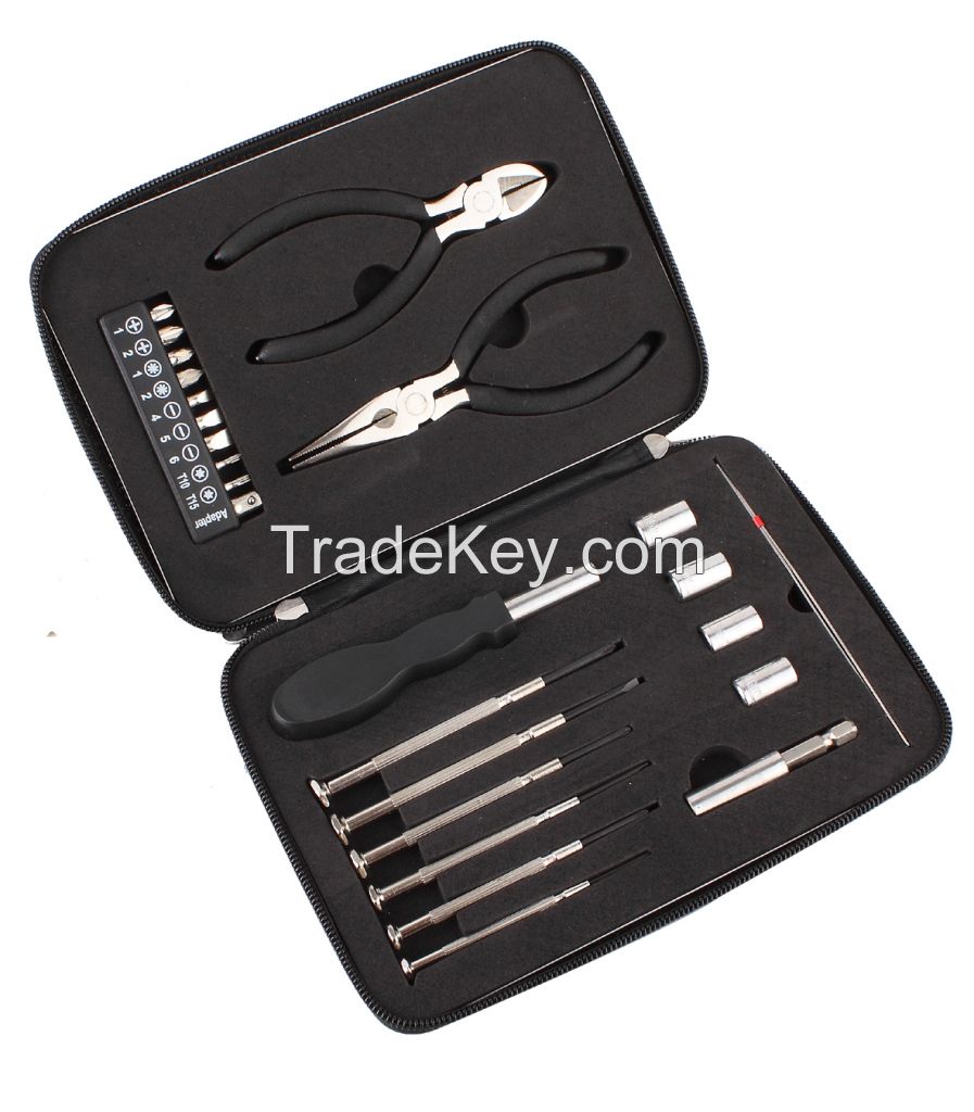 23pcs percision hand tools general purpose tool kits women tool set wi