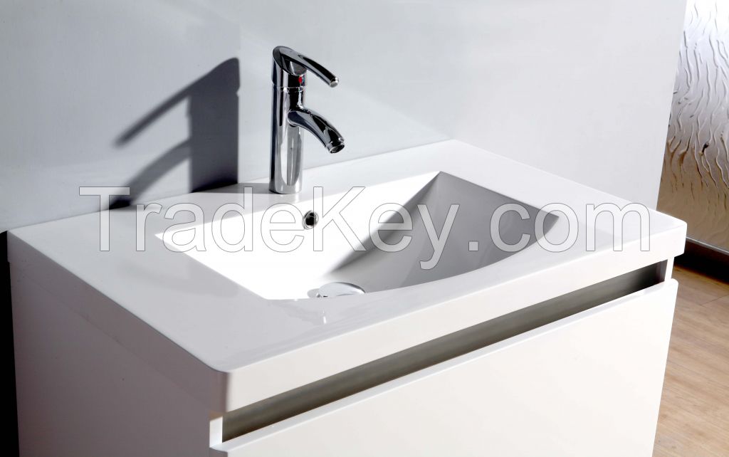 SIMBLE Brand white waterproof bathroom cabinet, bathroom high glossy wall mounted vanity cabinet