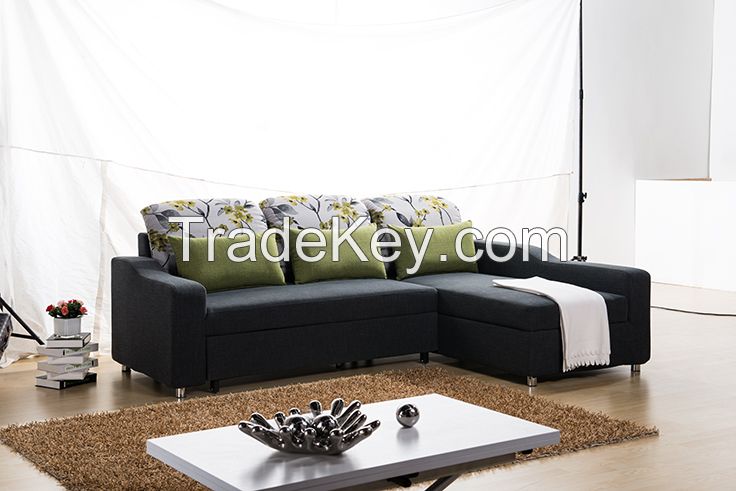 Gorgeous Sleeper Corner Sofa Bed with Adjustable Armrest