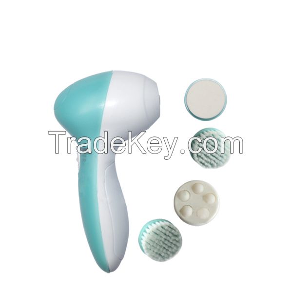 Electric Facial Cleansing Brush With 4 Heads