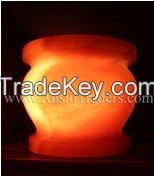 Fancy Twin Leave Shape Salt Lamp - 8"x6"x3.5"