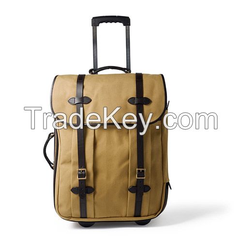 high quality canvas, Nylon, leather, trolly bag