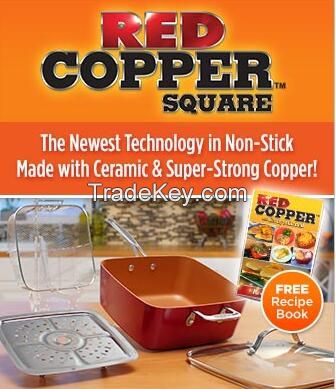 RED COPPER SQUARE PAN