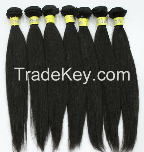 100% unprocessed Brazilian virgin hair straight human hair weaves 3bundles 100g/3.5oz per pcs remy hair products no shedding