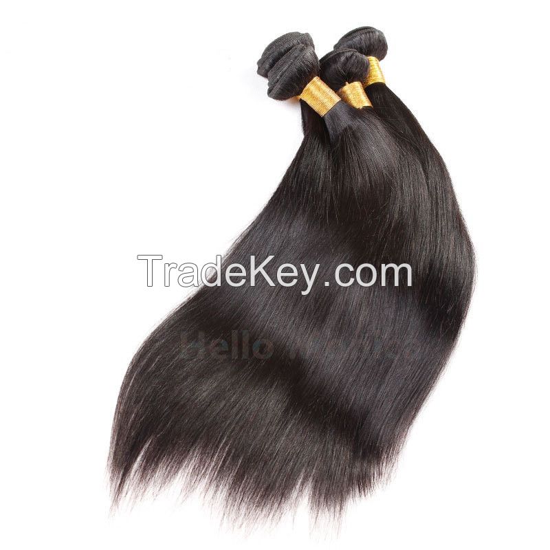 Brazilian Virgin Hair Straight 3 Bundles Brazilian Straight Remy Hair Weave 7A Unprocessed Straight Human Hair Extension