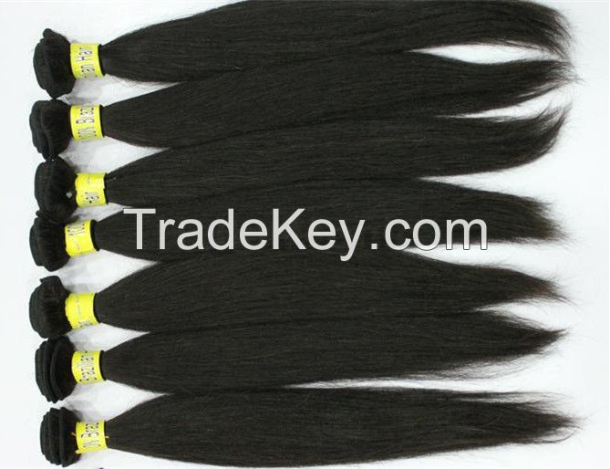 100% unprocessed Brazilian virgin hair straight human hair weaves 3bundles 100g/3.5oz per pcs remy hair products no shedding