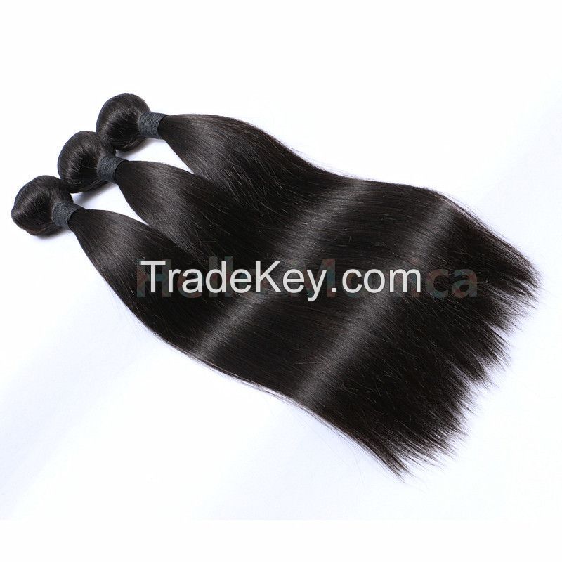 Hello Monica Brazilian Virgin Straight Remy Hair Bundles Natural Color 100g 100% Human Hair Weaves