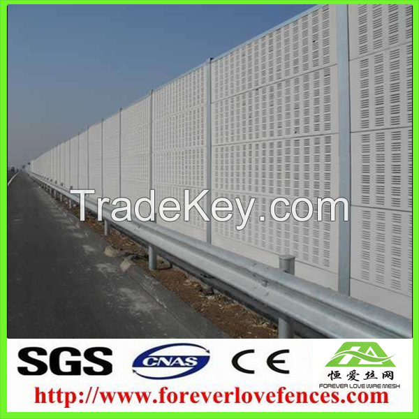 galvanized steel soundproof highway acoustic panel for noise barrier, road barrier