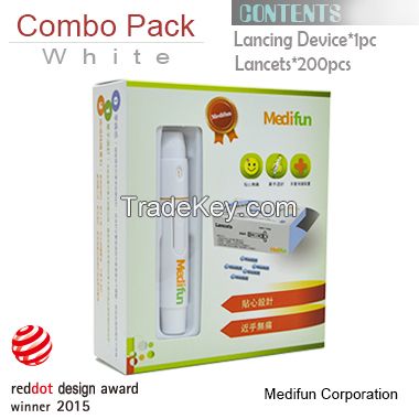 Medifun Lancing Device Combo Pack, Lancets, Lancet Device