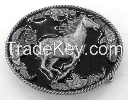 zinc alloy horse shape belt buckle with 40mm