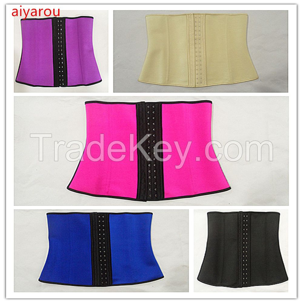 2016 hot Wholesale natural Latex Waist Trainer corsets