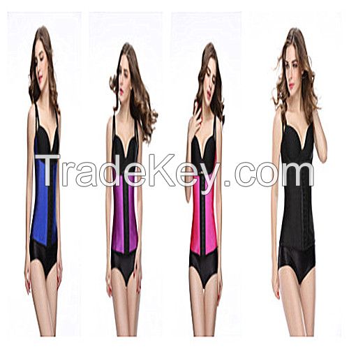 2016 Factory Wholesale sexy women latex Adjustable vest Sport corsets