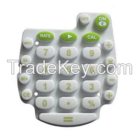 Customize calculator silicone rubber keypad with carbon conductive but