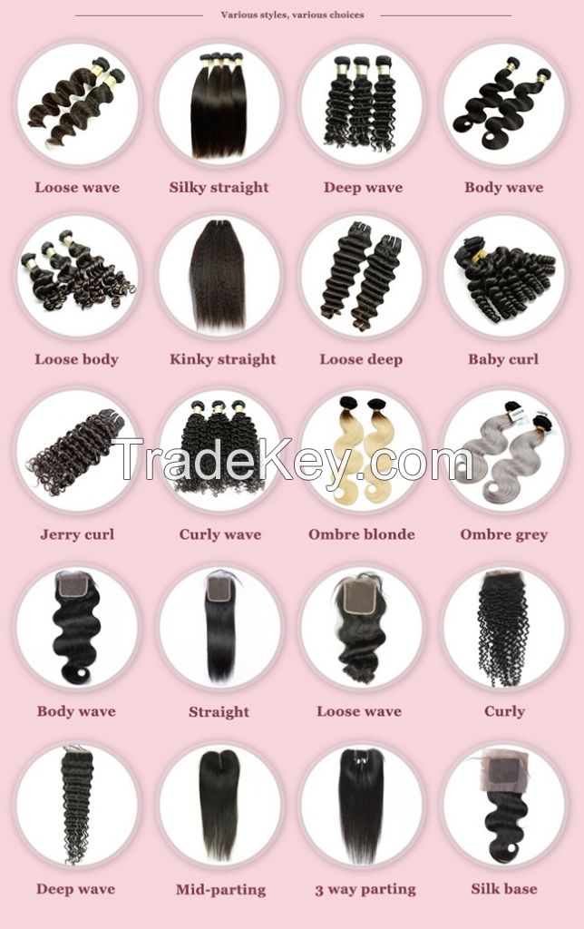 Wholesale Remy Human Hair Weave Natural Raw Virgin Indian Hair