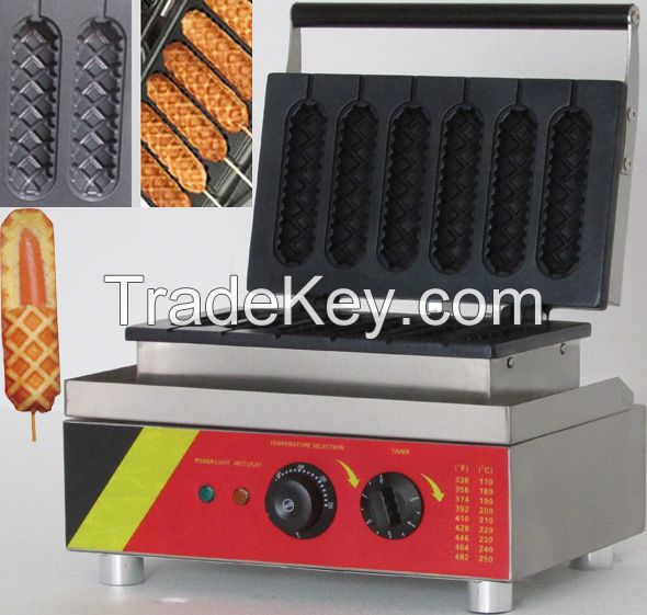 Muffin hot dog and corn waffle making machine for sell/commercial hot dog waffle maker