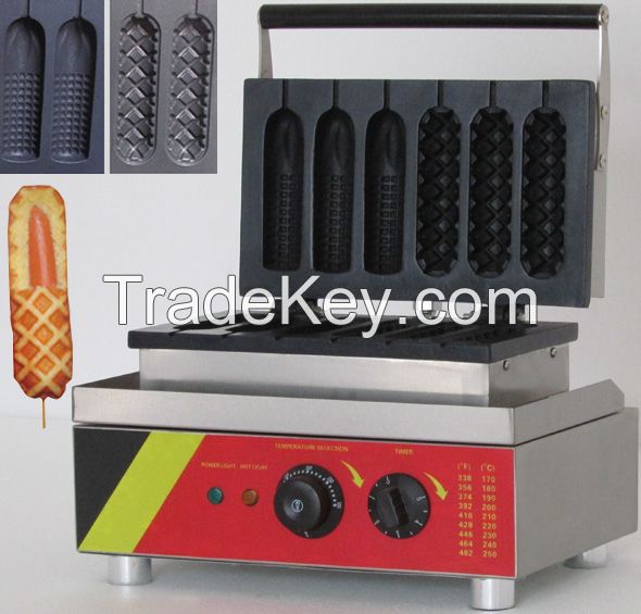 Muffin hot dog and corn waffle making machine for sell/commercial hot dog waffle maker