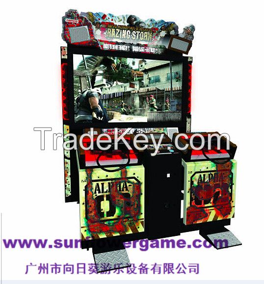 china supplier 55LCD Razing storm hammer shooitng arcade fight game machine,metal cabinet