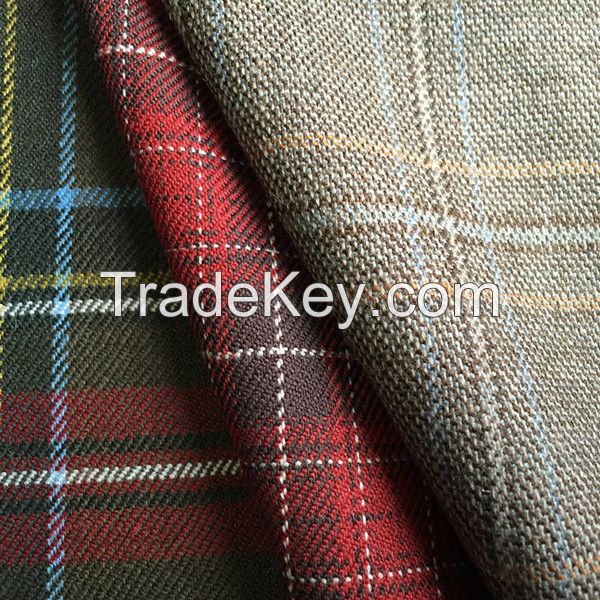 45% wool 55% polyester checked fabric for school uniform