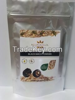 maca powder red, yellow, black and purple