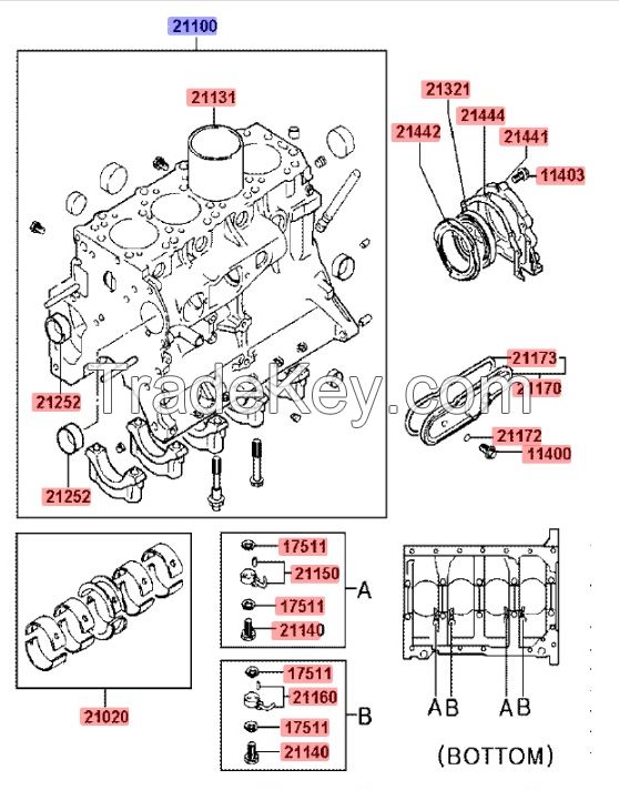 CYLINDER BLOCK ASSY 21100-42880