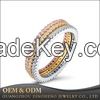 Fashion Latest Gold Finger Ring Designs Wedding Engagement 925 Sterling Silver Gold Ring