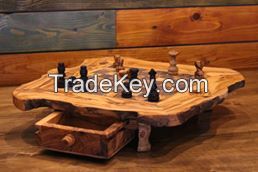 Wooden chess board handmade olive wood chess games, Indoor Sports