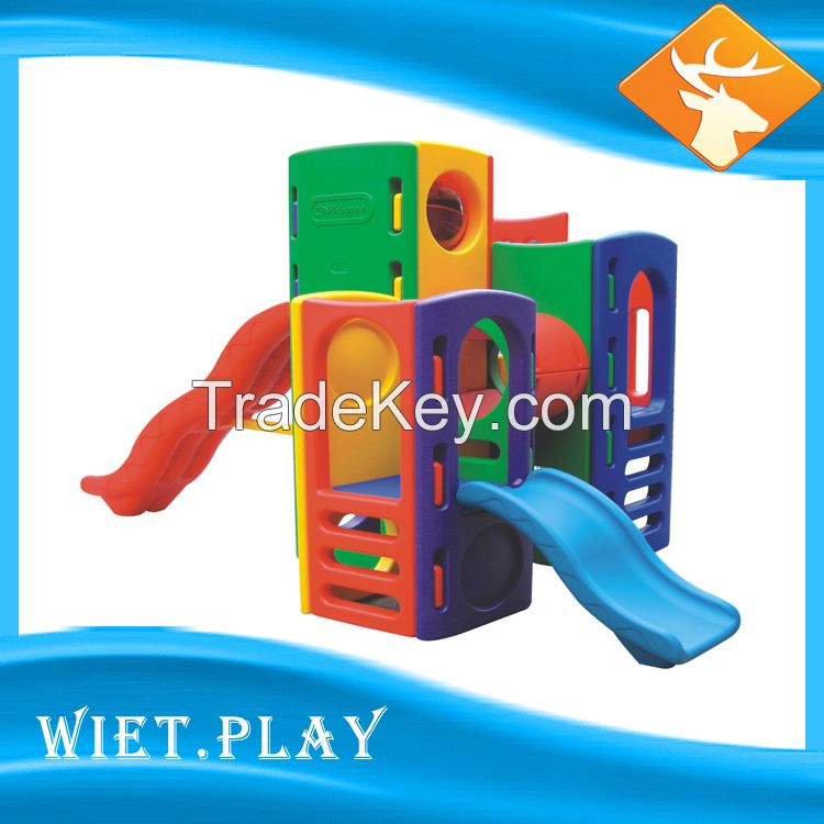 2016 Newest plastic children playground slide funny indoor plastic toys