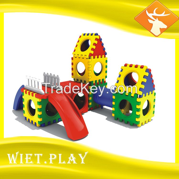 2016 Newest plastic children playground slide funny indoor plastic toys