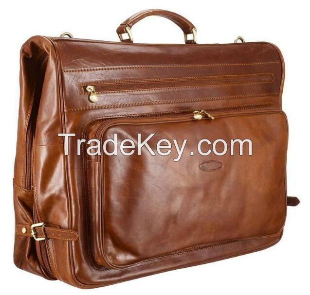 Luxury leather Suit / Garment Carrier/travel suit carrier/garment leat