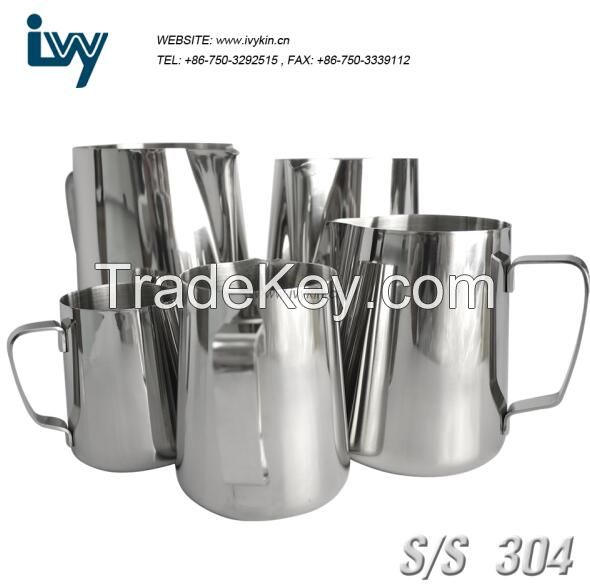 stainless steel milk frothing pitcher 350/600/1000ml