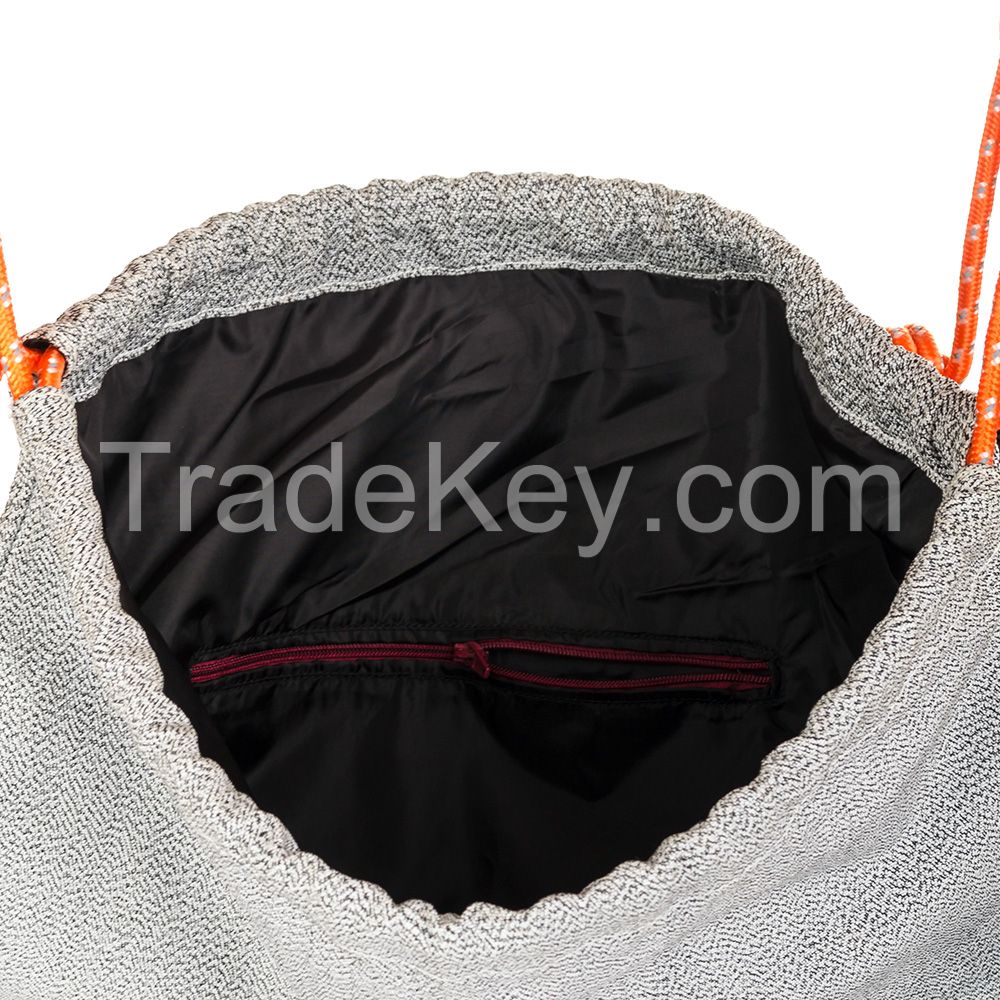 Cut resistant bag. Level 5. Tourist travel cut resistant bag. Ultra-high level cut resistant UHMWPE woven fabric