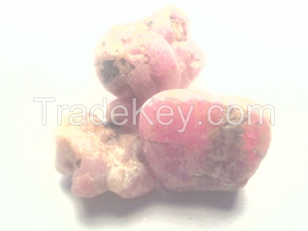 20.00CT. 3 PINK TRANSLUCENT ROUGH DIAMOND CUBES