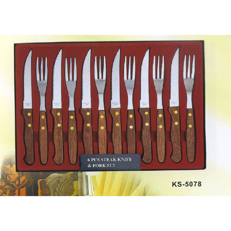 12pcs Stake Knife &amp; Fork Set