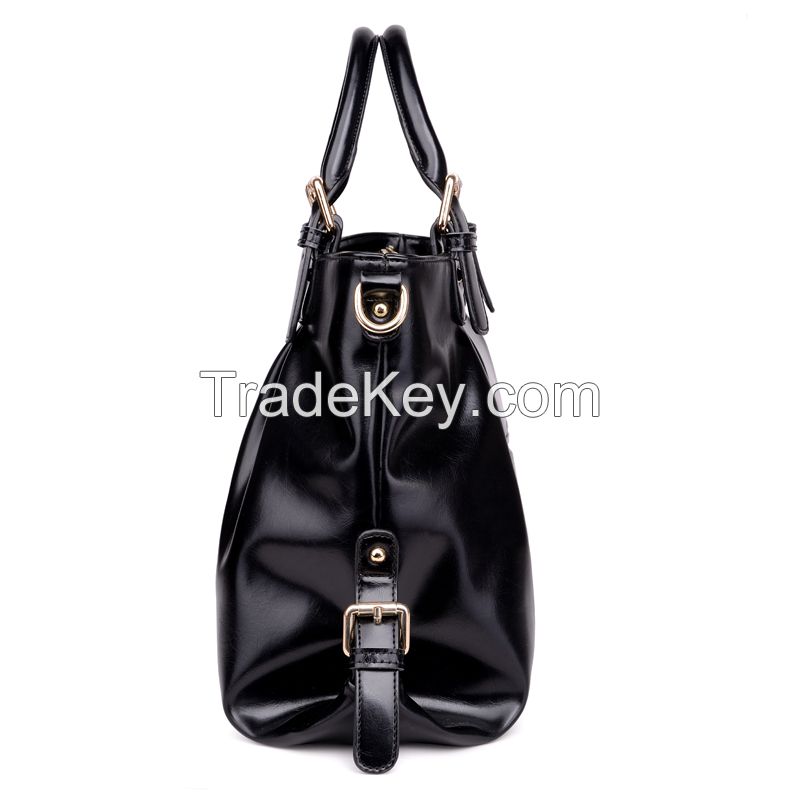 2016 new leather handbag Xiekua package fashion high-grade soft leather handbag