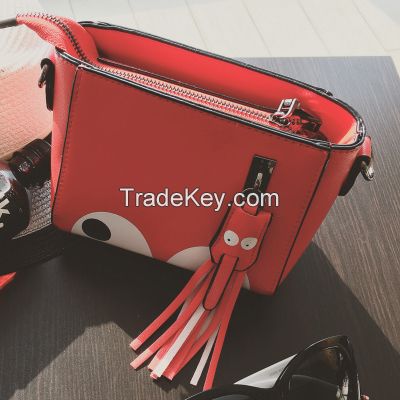 Japan and South Korea soft eyes bag sister qiu dong the new 2016 character lovely oblique satchel joker bag girl students