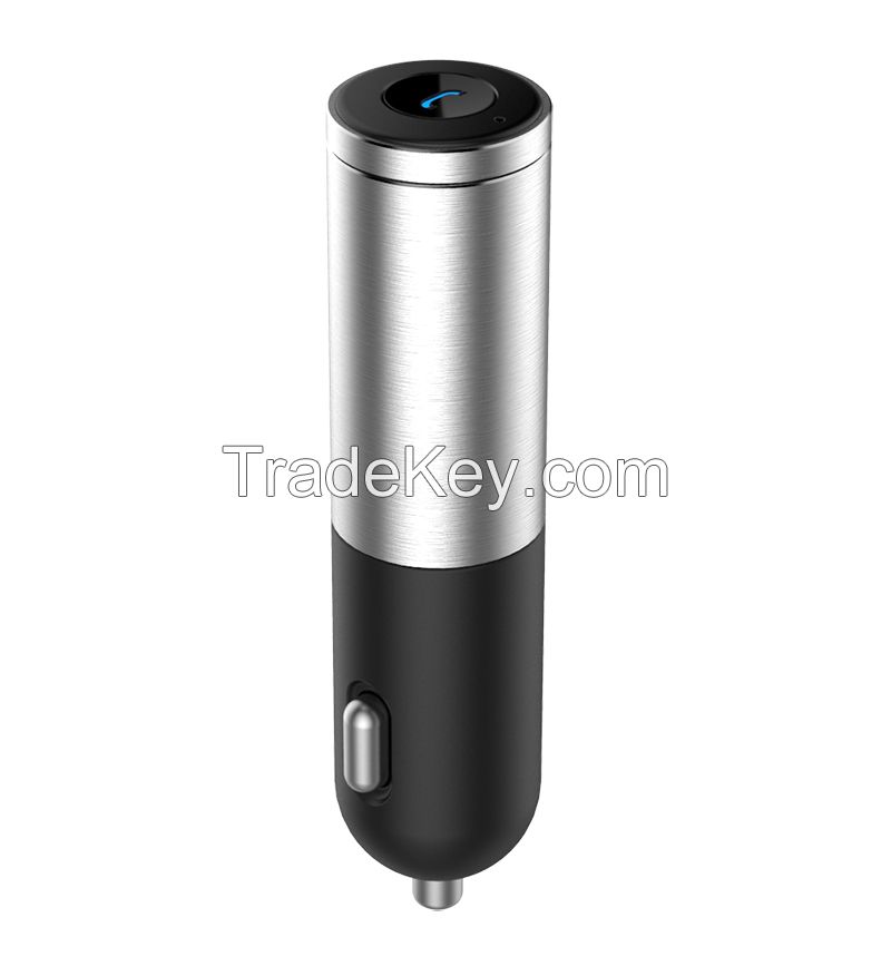 Newest released metal car charger with wireless headset