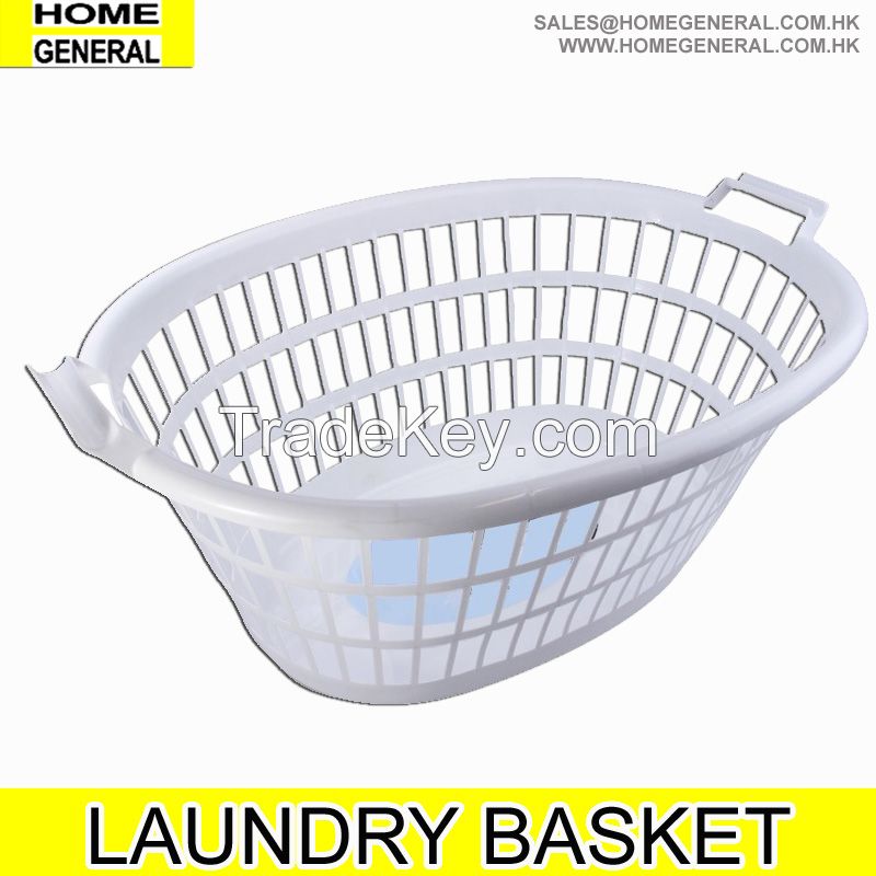 BASKET GENERAL, OVAL LAUNDRY BASKET, PLASTIC LAUNDRY BASKET, 35L BASKET WITH HANDLE, PLASTIC STORAGE BASKET WITH HANDLE, 2016 HK