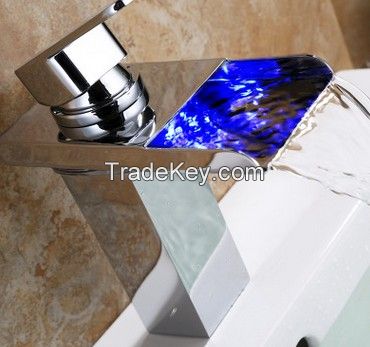 LED waterfall faucet