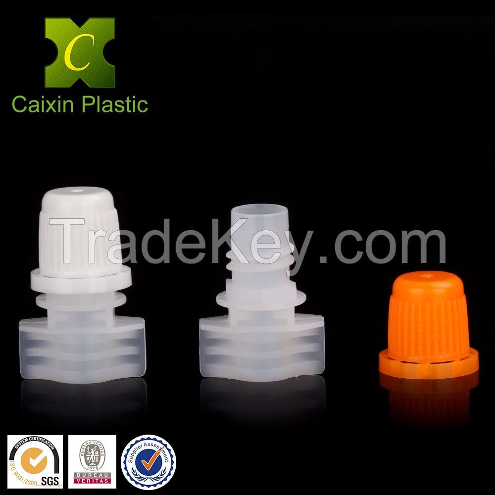 Plastic spout with cap for doypack, jelly spout pouch