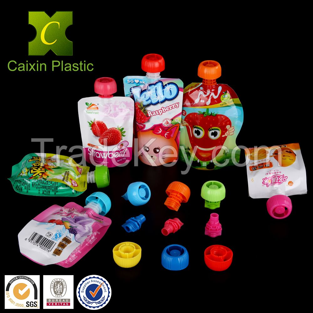 Factory direct sell plastic spouts and caps for child food jelly pouch